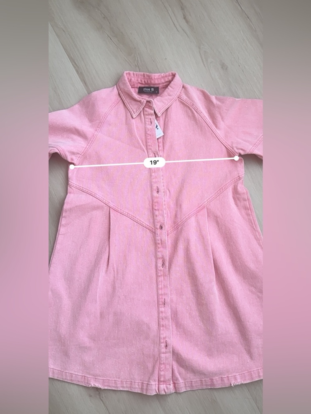 🔖NWT Blue B Hot Pink Denim Ruffle Dress